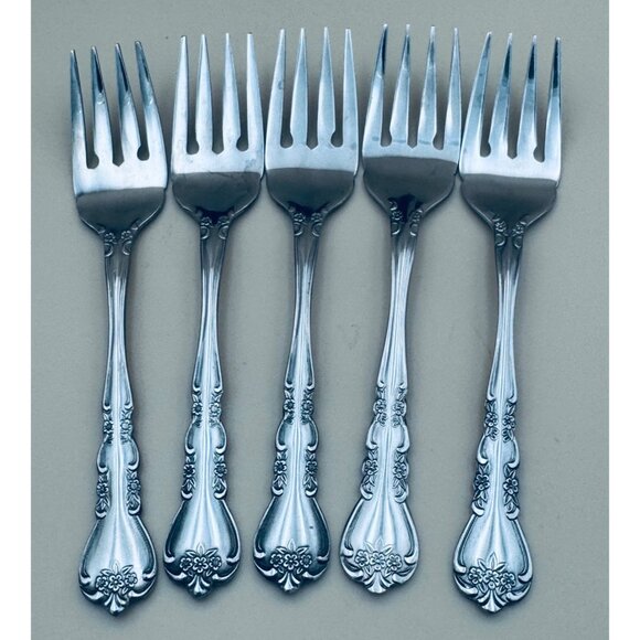 5 - Stanley Roberts Rogers DELIGHT Salad Forks Stainless Korea - Picture 1 of 5